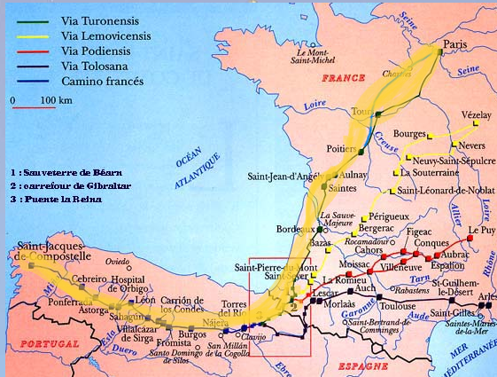 Chemin Paris-Compostelle (Aller-retour)