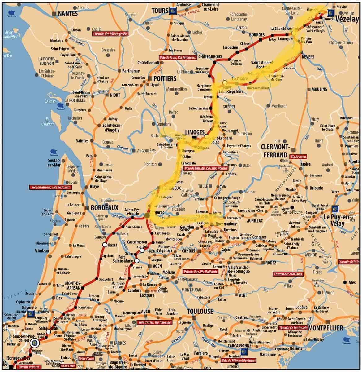 Chemin de Compostelle : Voie de Vézelay - Chemin vers Rocamadour