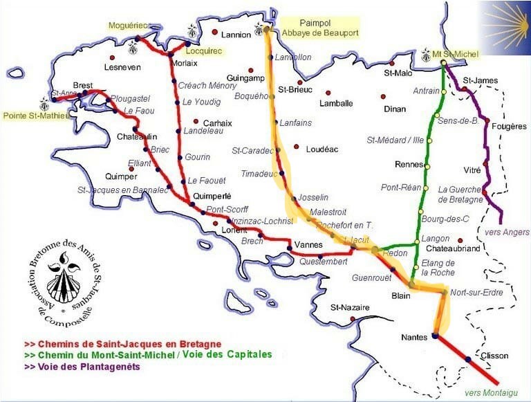 Chemin de Compostelle Bretagne